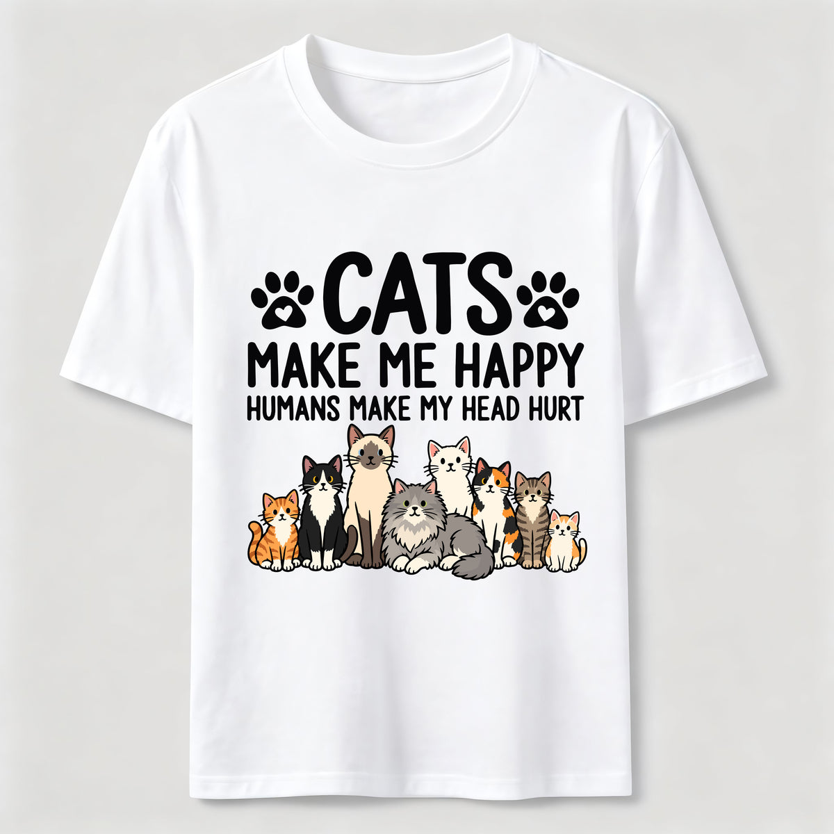 Cats Make Me Happy SLG Classic T-Shirt