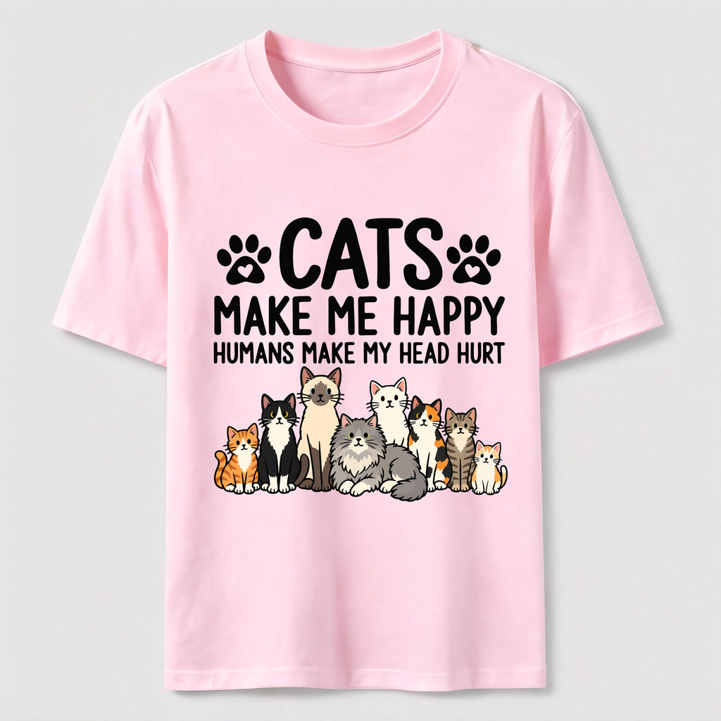 Cats Make Me Happy SLG Classic T-Shirt