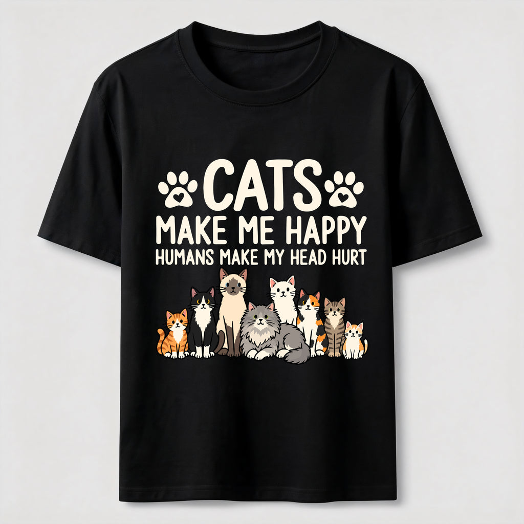 Cats Make Me Happy SLG Classic T-Shirt