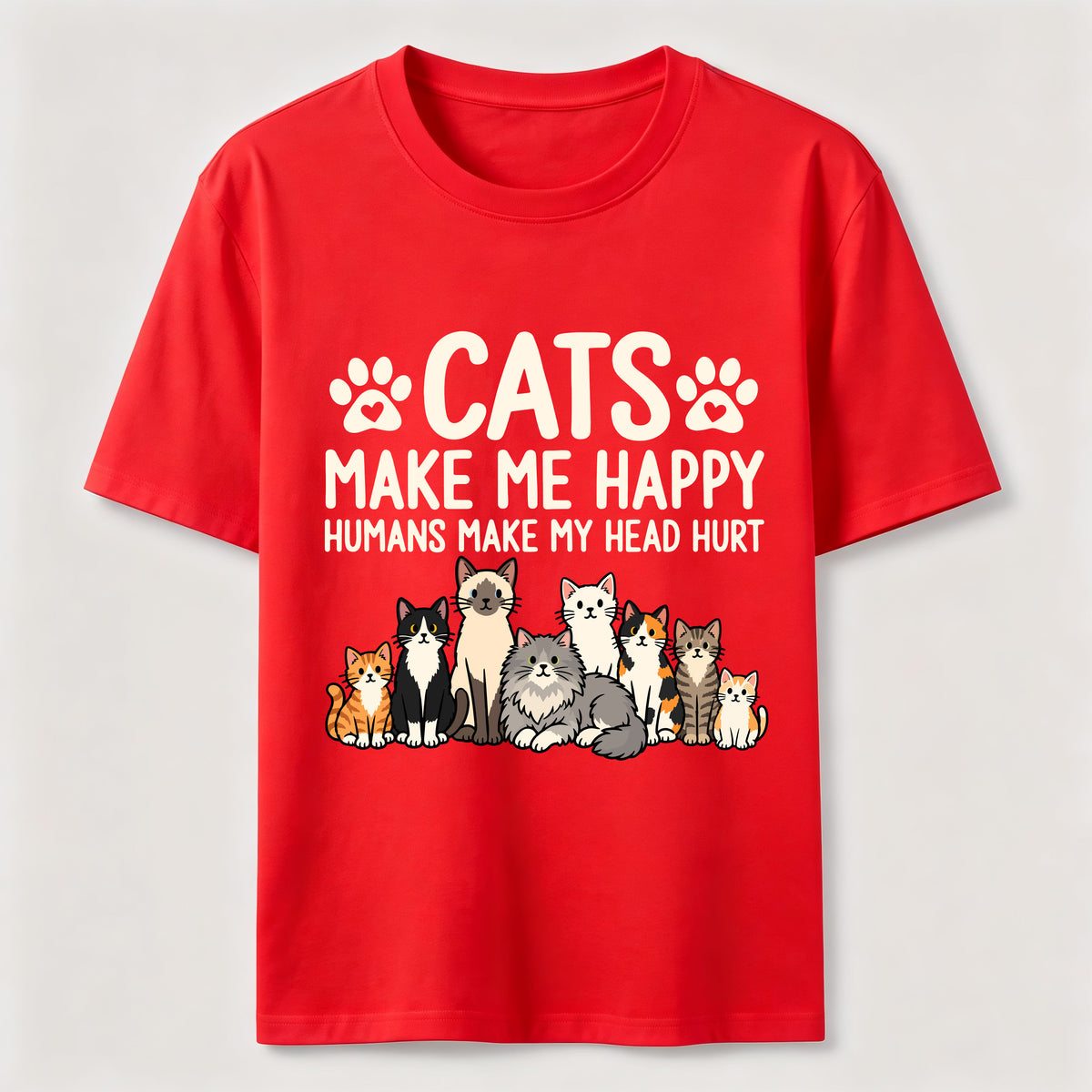 Cats Make Me Happy SLG Classic T-Shirt