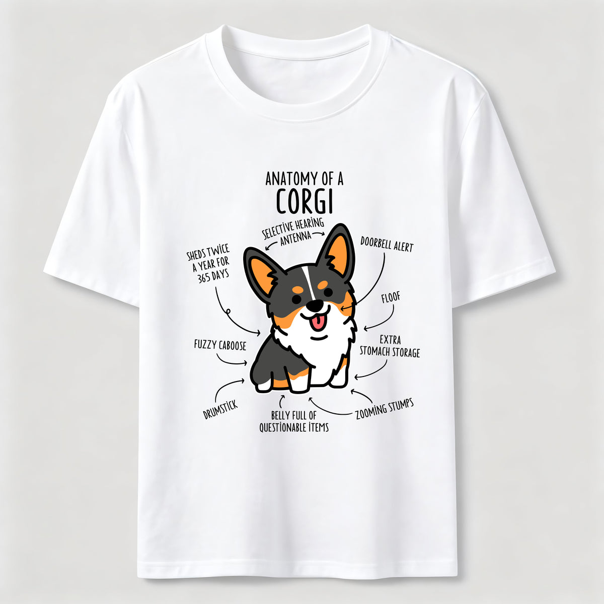 Anatomy Of A Corgi Classic T-Shirt