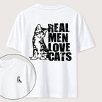 Even Tough Guys Love Cats Classic T-Shirt（Two Sided Print）