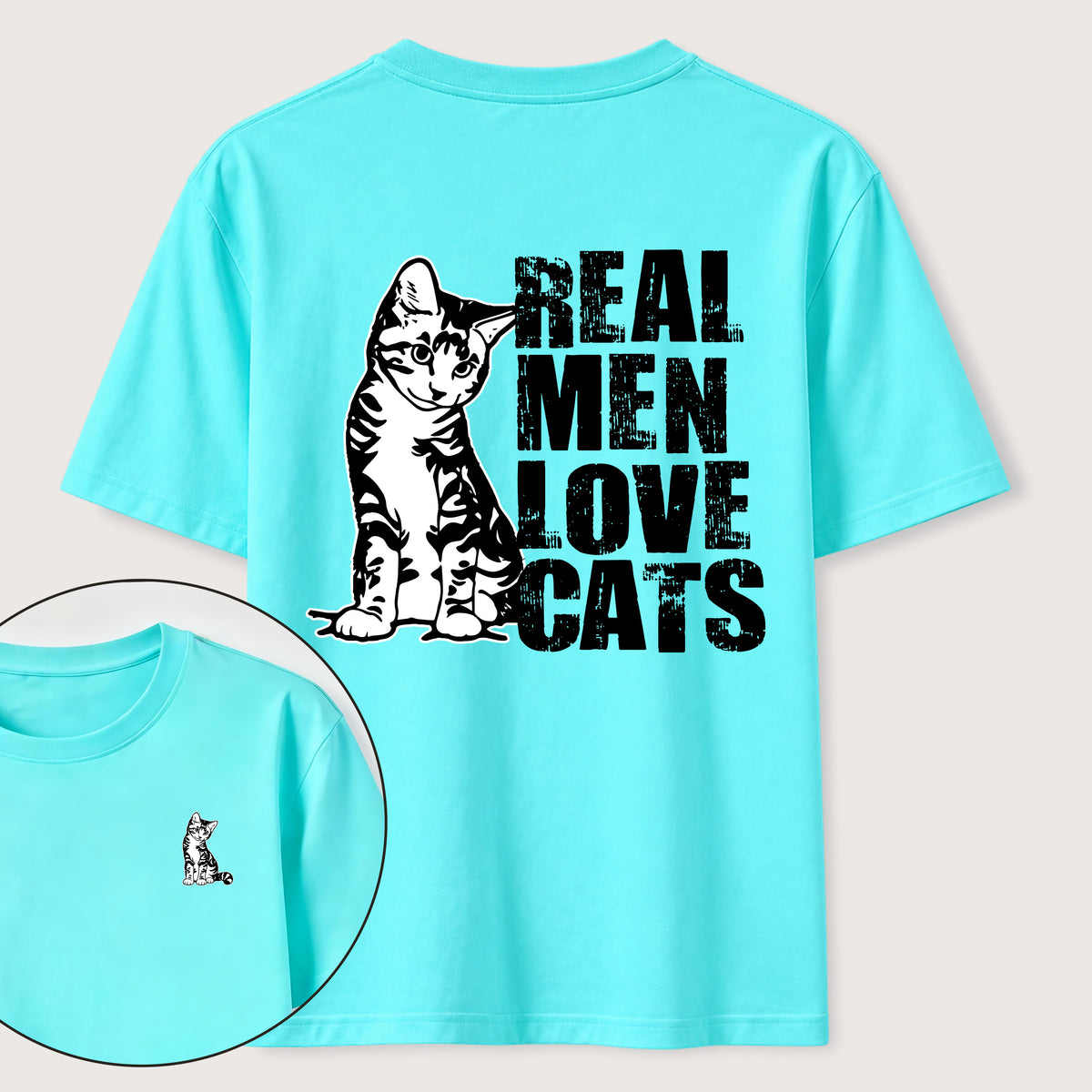 Even Tough Guys Love Cats Classic T-Shirt（Two Sided Print）