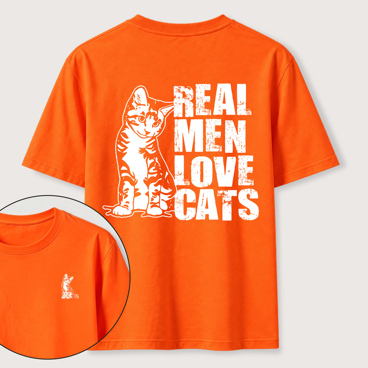 Even Tough Guys Love Cats Classic T-Shirt（Two Sided Print）