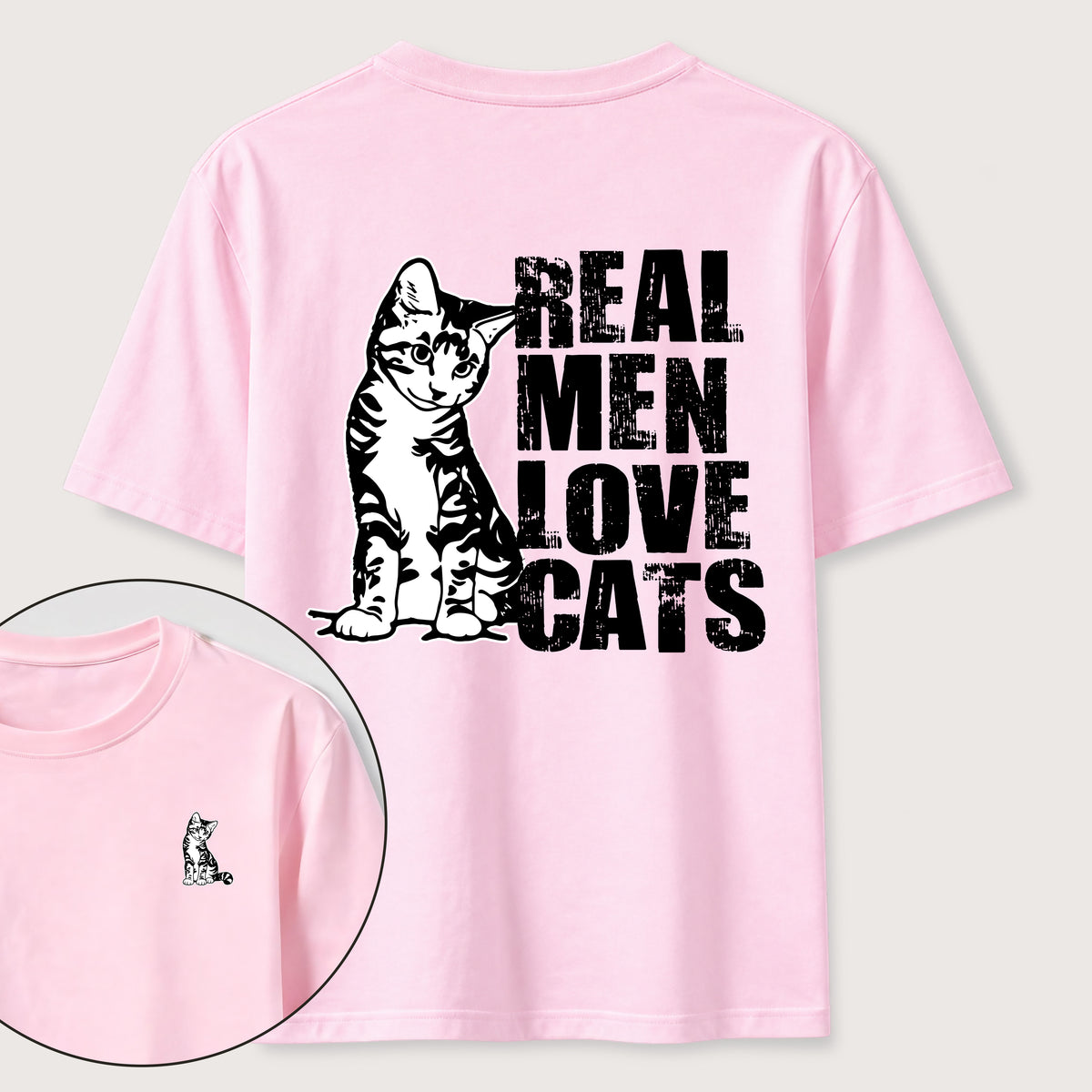 Even Tough Guys Love Cats Classic T-Shirt（Two Sided Print）