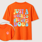 The Girl Who Loves Dogs Classic T-Shirt（Two Sided Print）