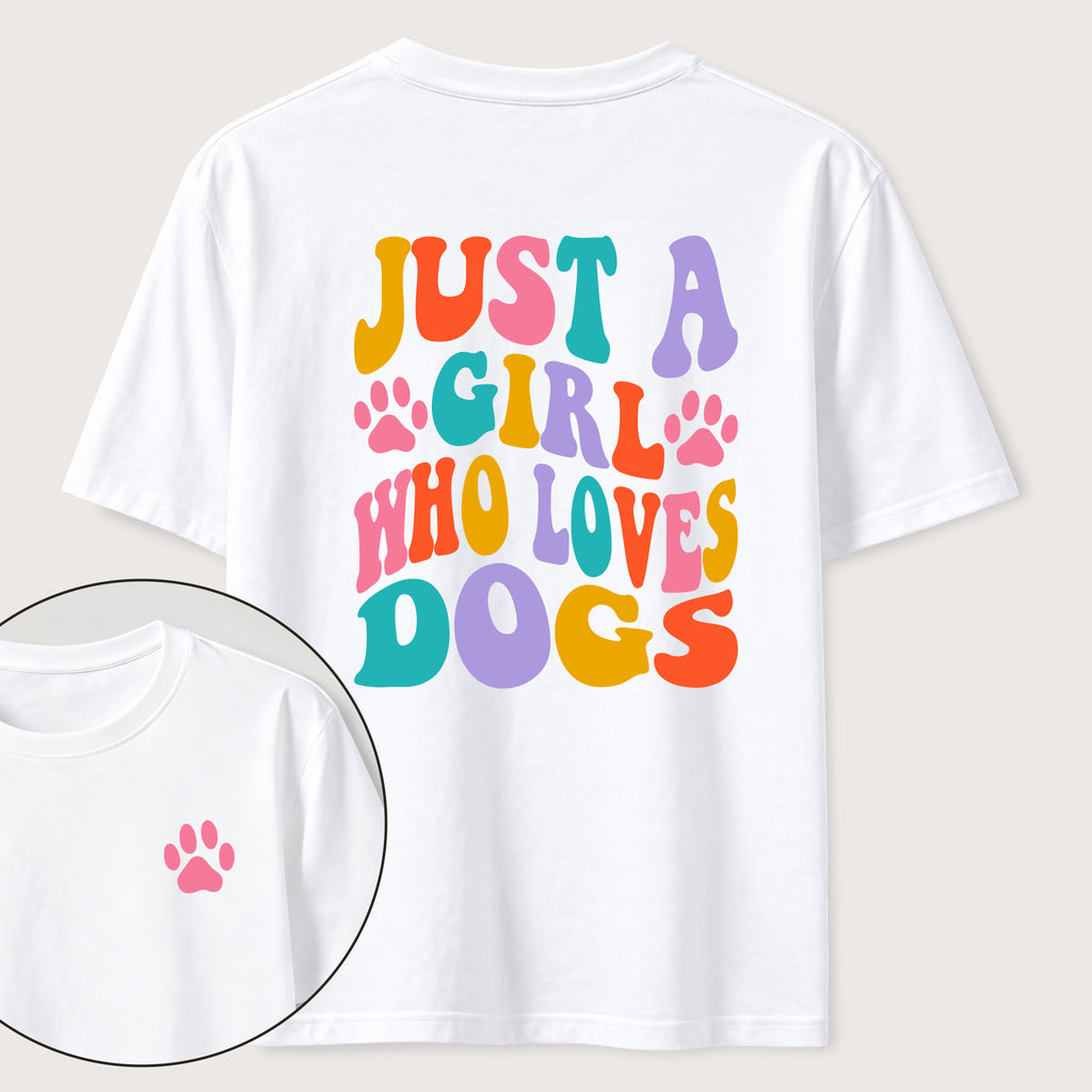 The Girl Who Loves Dogs Classic T-Shirt（Two Sided Print）