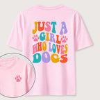 The Girl Who Loves Dogs Classic T-Shirt（Two Sided Print）