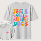 The Girl Who Loves Dogs Classic T-Shirt（Two Sided Print）