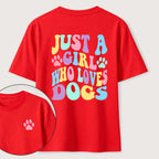 The Girl Who Loves Dogs Classic T-Shirt（Two Sided Print）