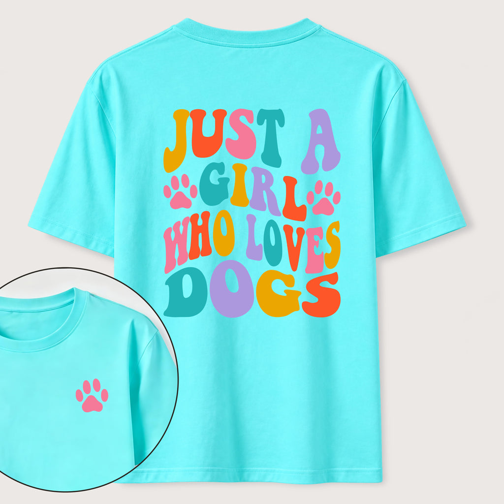 The Girl Who Loves Dogs Classic T-Shirt（Two Sided Print）