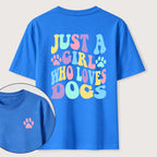 The Girl Who Loves Dogs Classic T-Shirt（Two Sided Print）