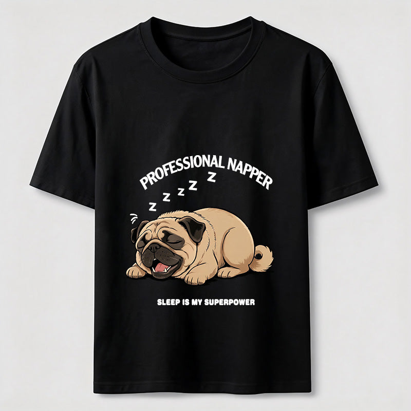 Professional Napper Funny Pug T-Shirt