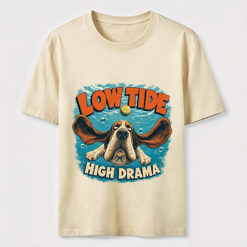 PetTaxClub Low Tide High Drama Basset Hound Classic T-Shirt