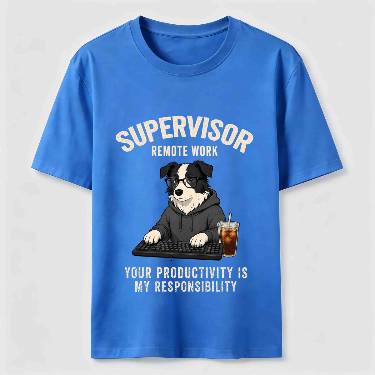 PetTaxClub Remote Work Supervisor Border Collie Classic T-Shirt