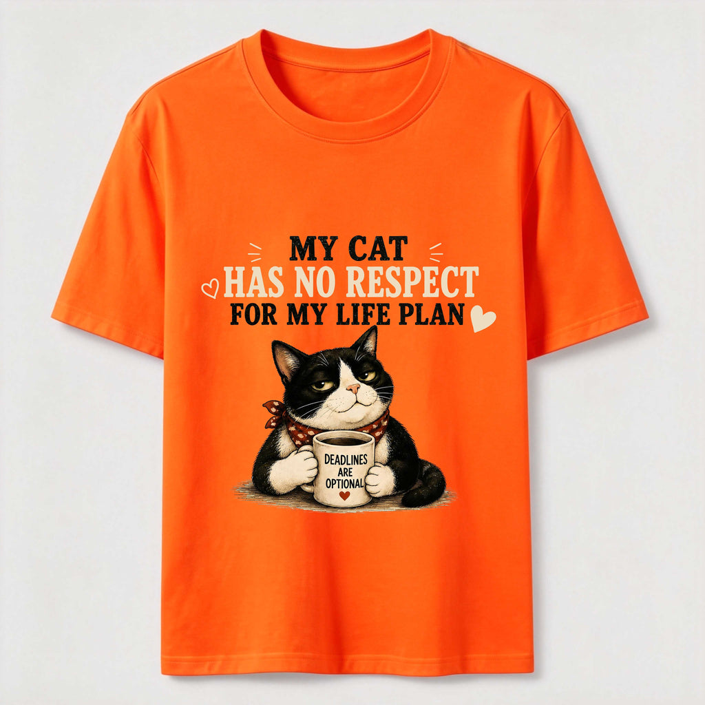 No Respect for My Life Plan Cat Classic T-Shirt