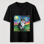 PetTaxClub Van Gogh Inspired Corgi Starry Night Classic T-Shirt