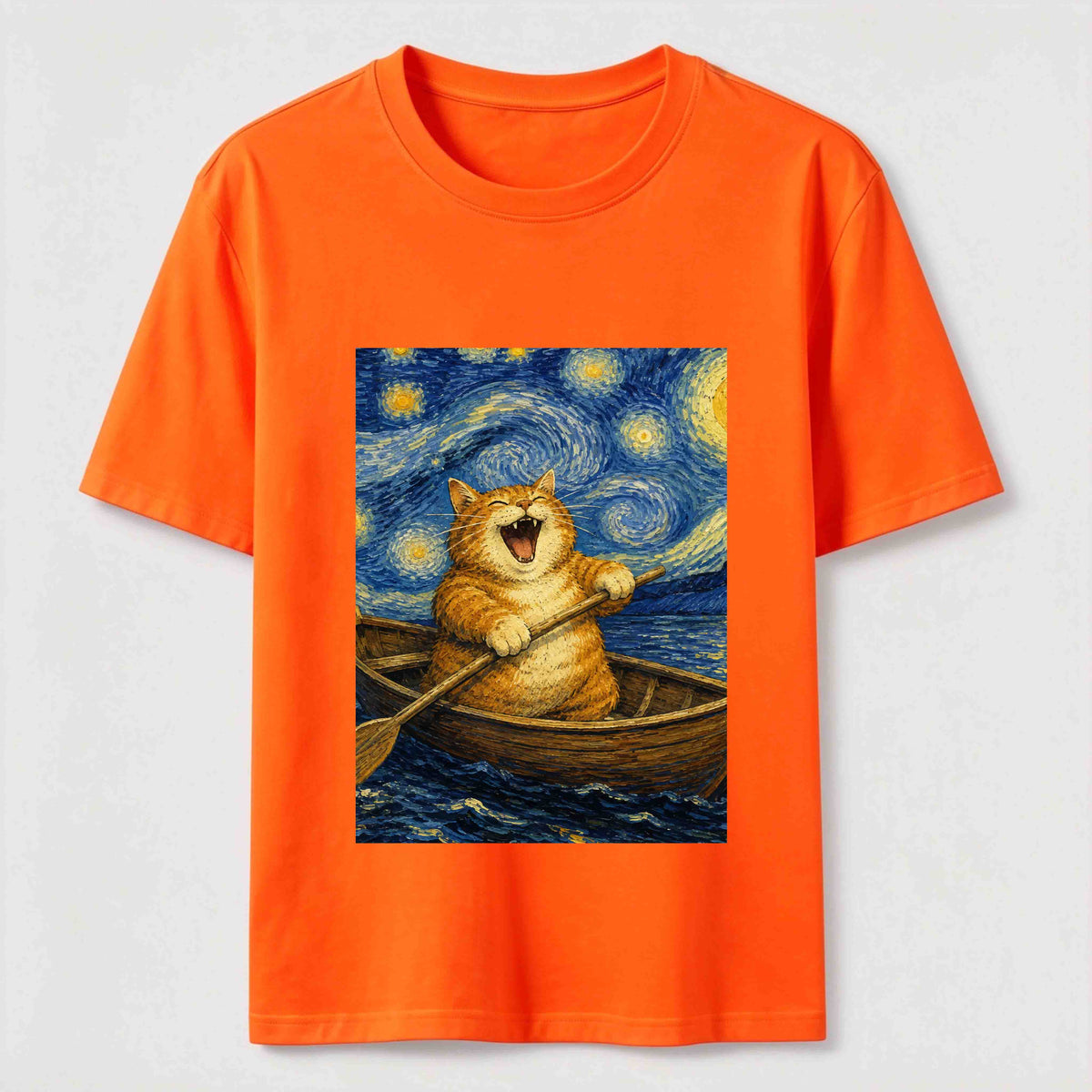 Paddle Under the Stars Cat Classic T-Shirt
