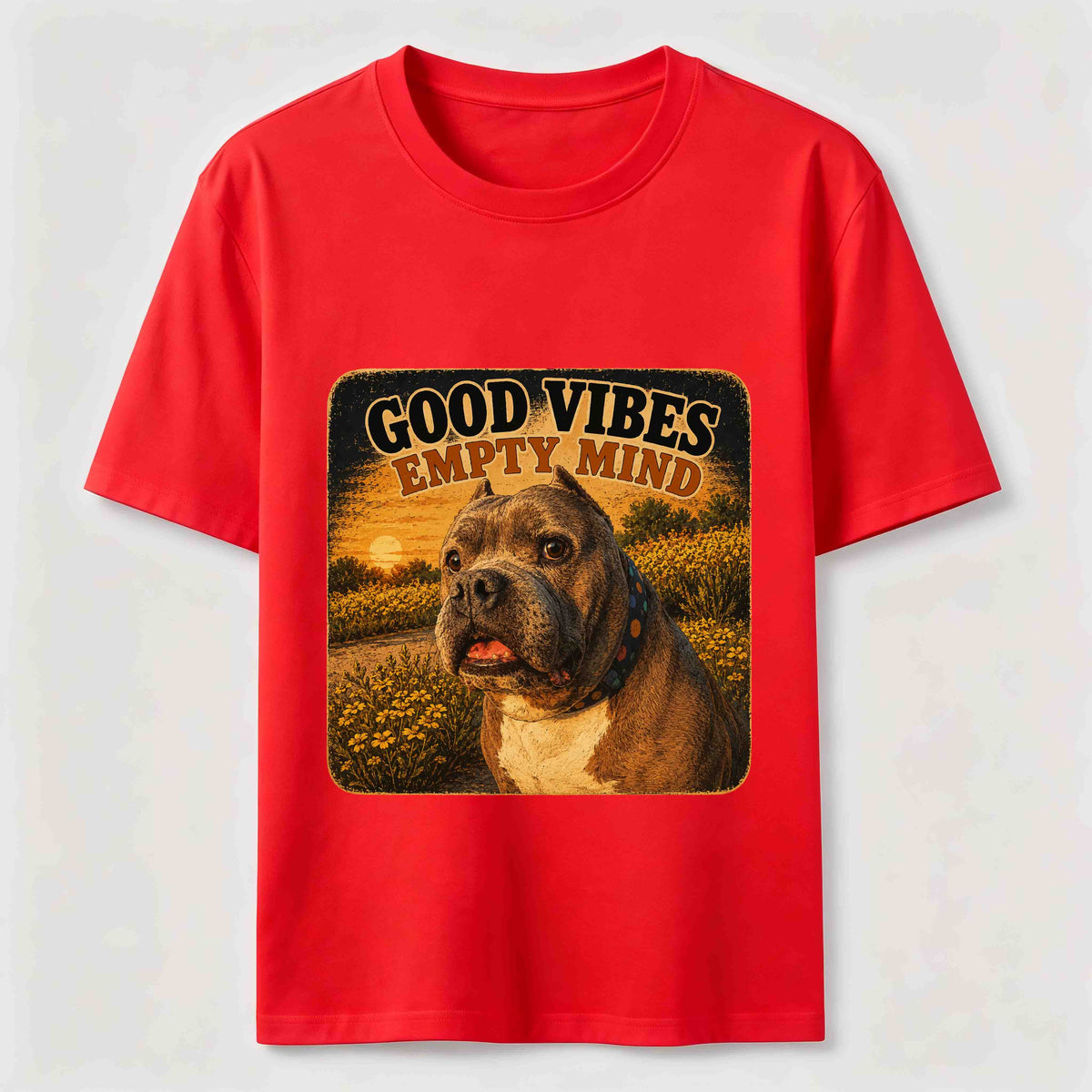 Good Vibes Empty Mind Bully Dog Classic T-Shirt