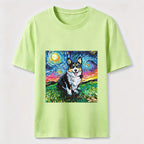 PetTaxClub Van Gogh Inspired Corgi Starry Night Classic T-Shirt