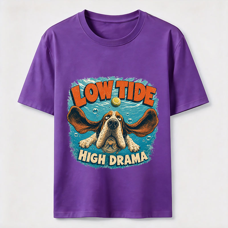 PetTaxClub Low Tide High Drama Basset Hound Classic T-Shirt