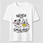 Never Stop Smiling Cat and Dog Classic T-Shirt
