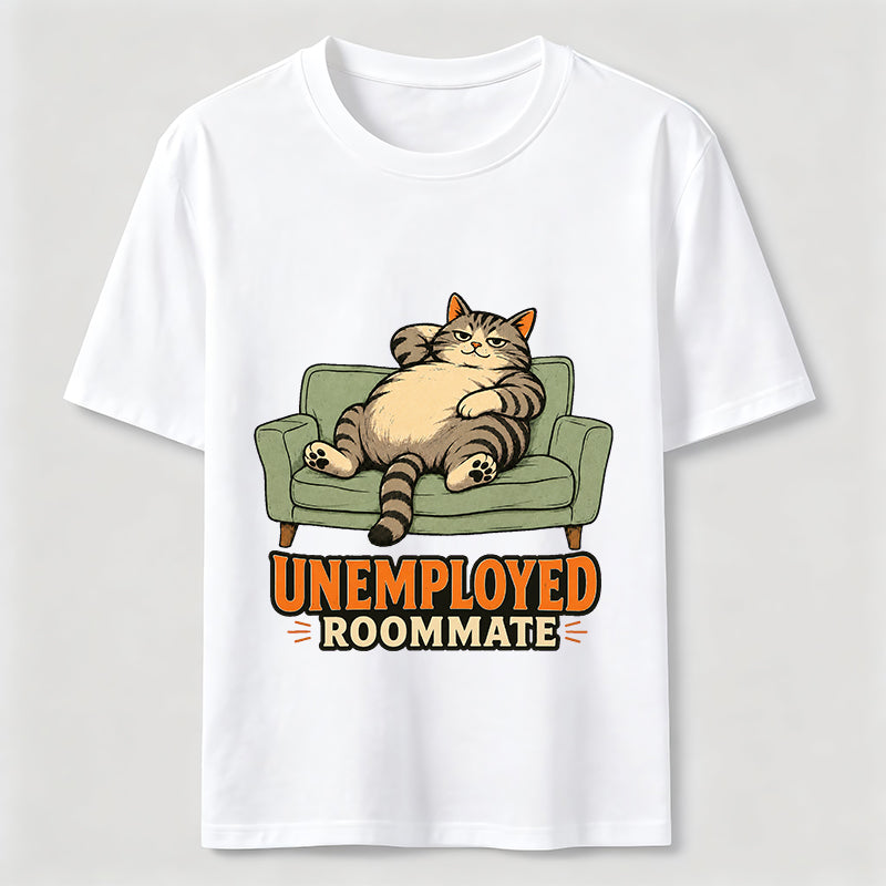 Unemployed Roommate Cat Classic T-Shirt