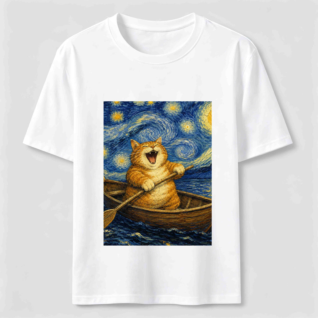 Paddle Under the Stars Cat Classic T-Shirt