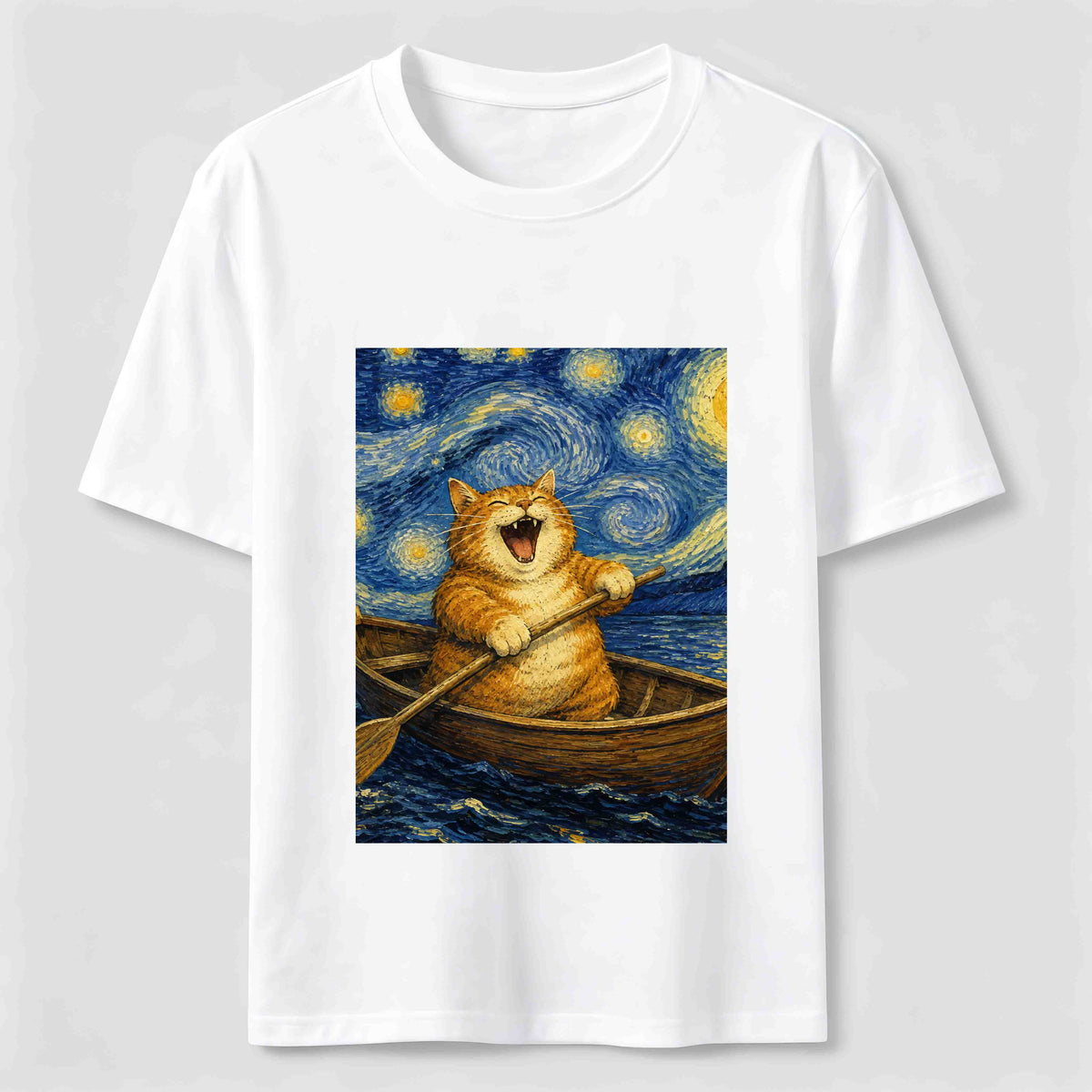 Paddle Under the Stars Cat Classic T-Shirt