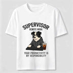 PetTaxClub Remote Work Supervisor Border Collie Classic T-Shirt