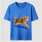 PetTaxClub Orange Tabby Cat Running Classic T-Shirt
