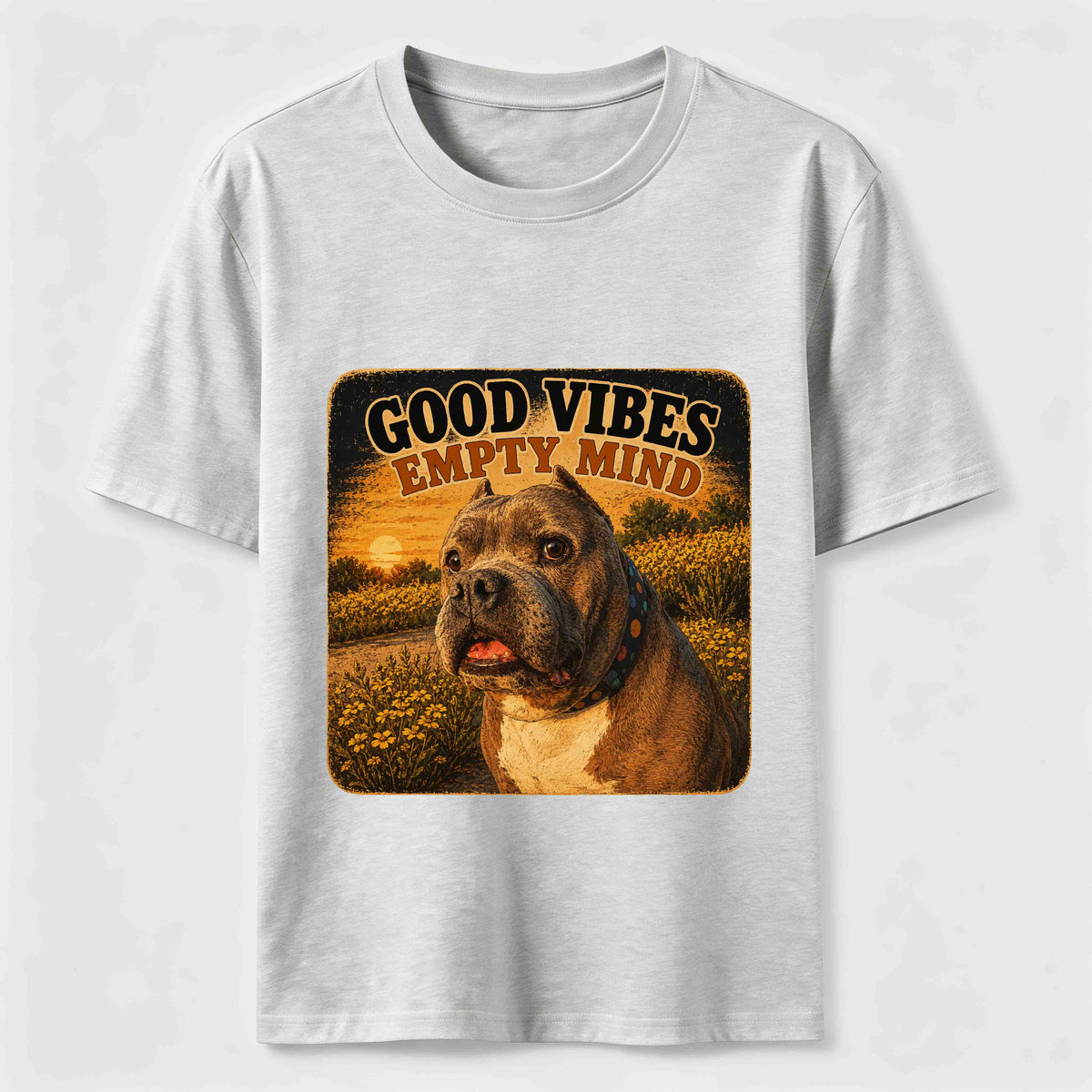 Good Vibes Empty Mind Bully Dog Classic T-Shirt