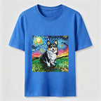 PetTaxClub Van Gogh Inspired Corgi Starry Night Classic T-Shirt
