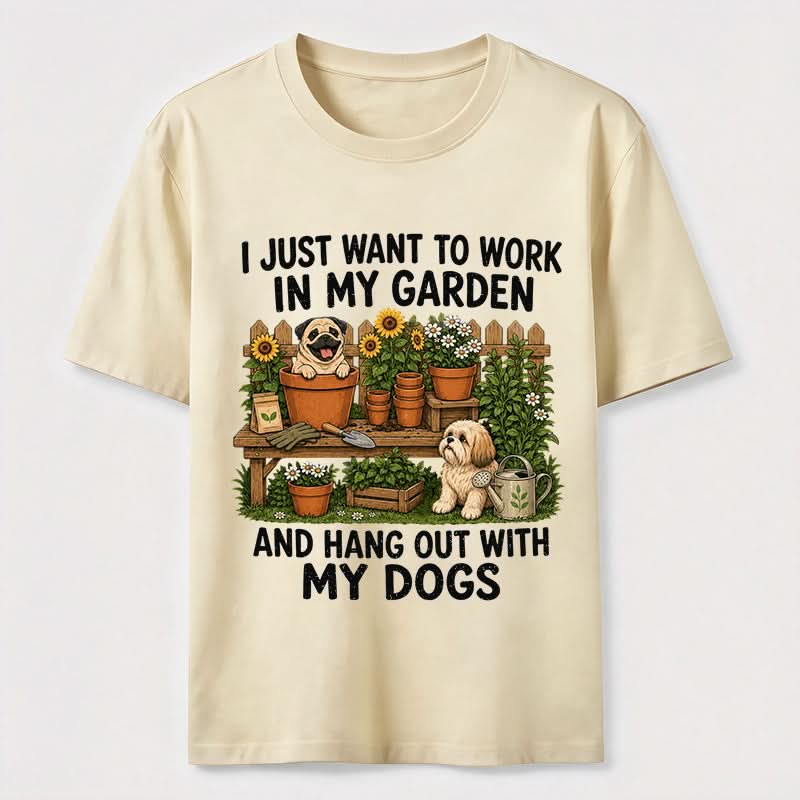 PetTaxClub Garden Time with My Dogs Classic T-Shirt