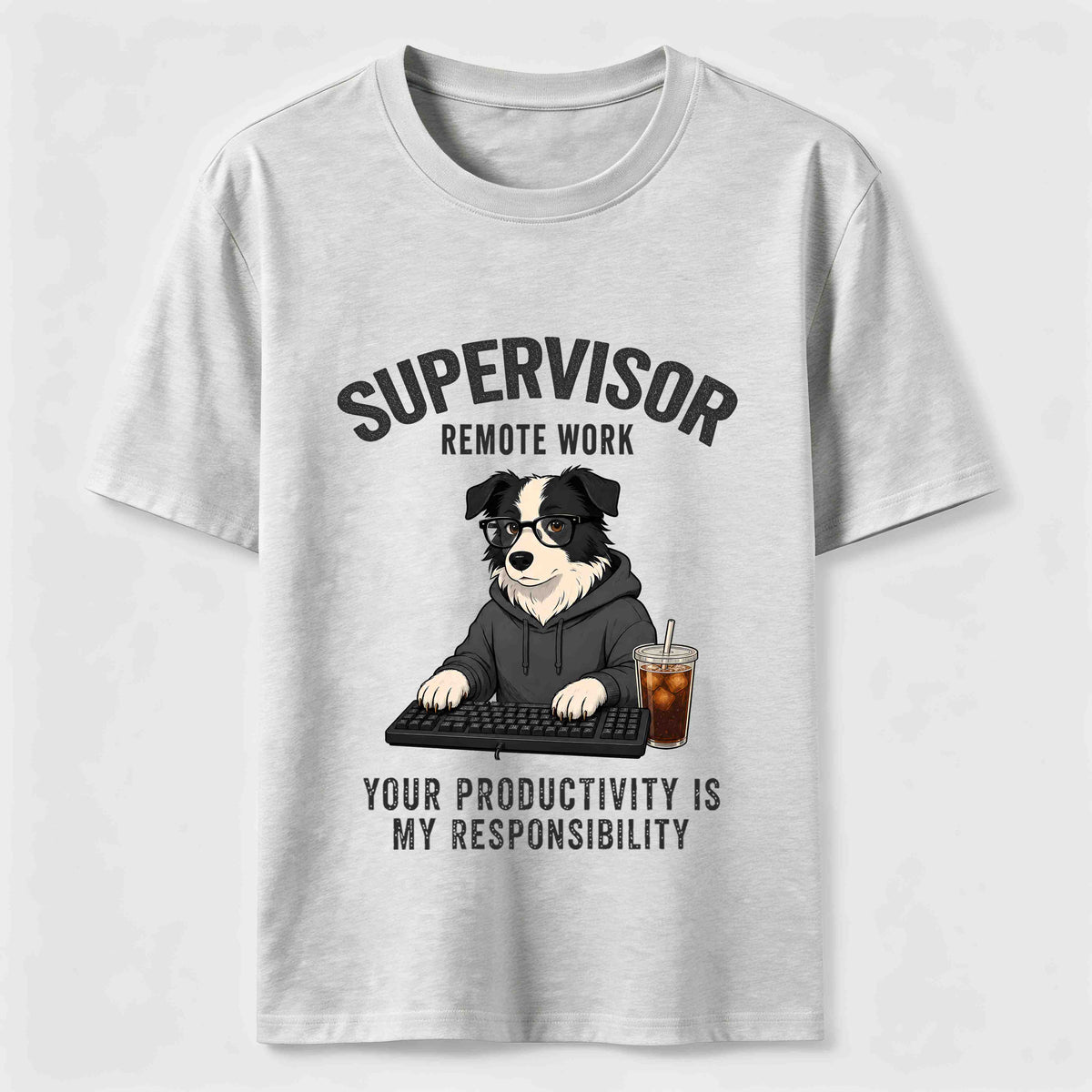PetTaxClub Remote Work Supervisor Border Collie Classic T-Shirt
