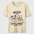 Never Stop Smiling Cat and Dog Classic T-Shirt