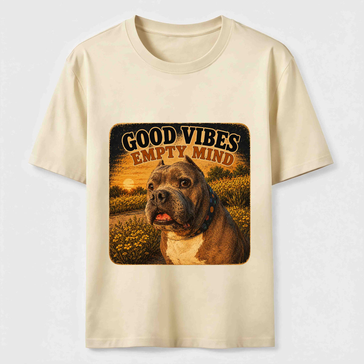 Good Vibes Empty Mind Bully Dog Classic T-Shirt