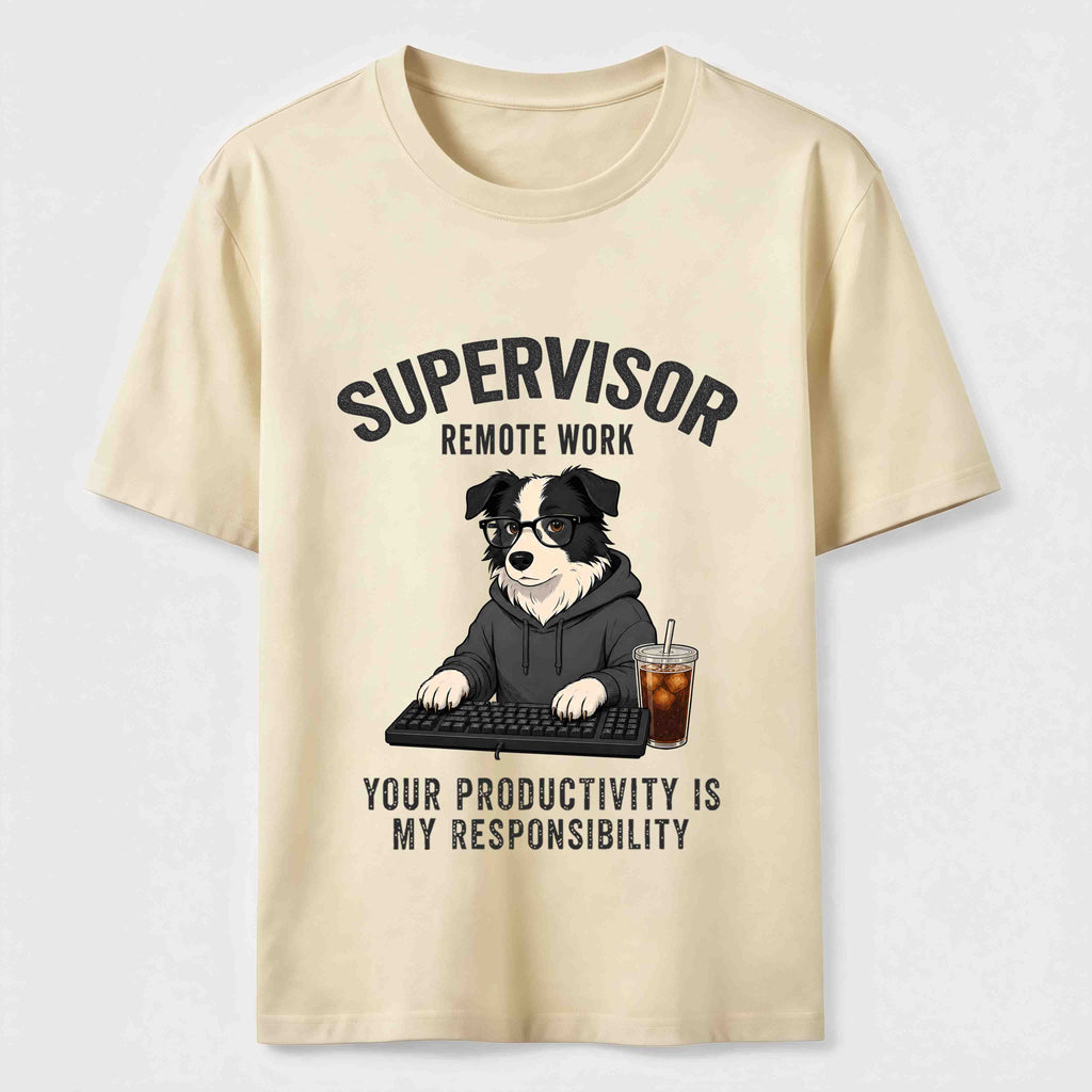 PetTaxClub Remote Work Supervisor Border Collie Classic T-Shirt