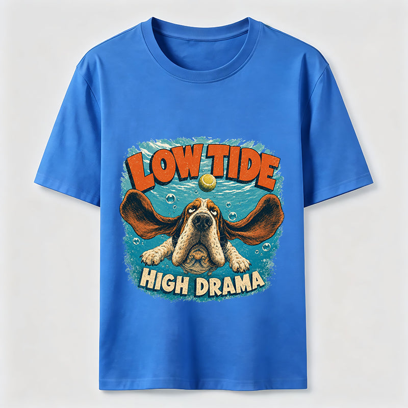 PetTaxClub Low Tide High Drama Basset Hound Classic T-Shirt