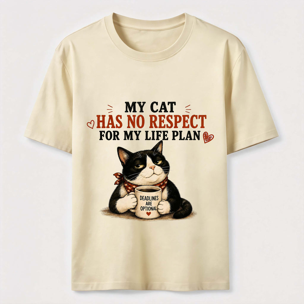 No Respect for My Life Plan Cat Classic T-Shirt