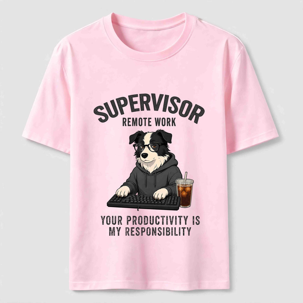 PetTaxClub Remote Work Supervisor Border Collie Classic T-Shirt