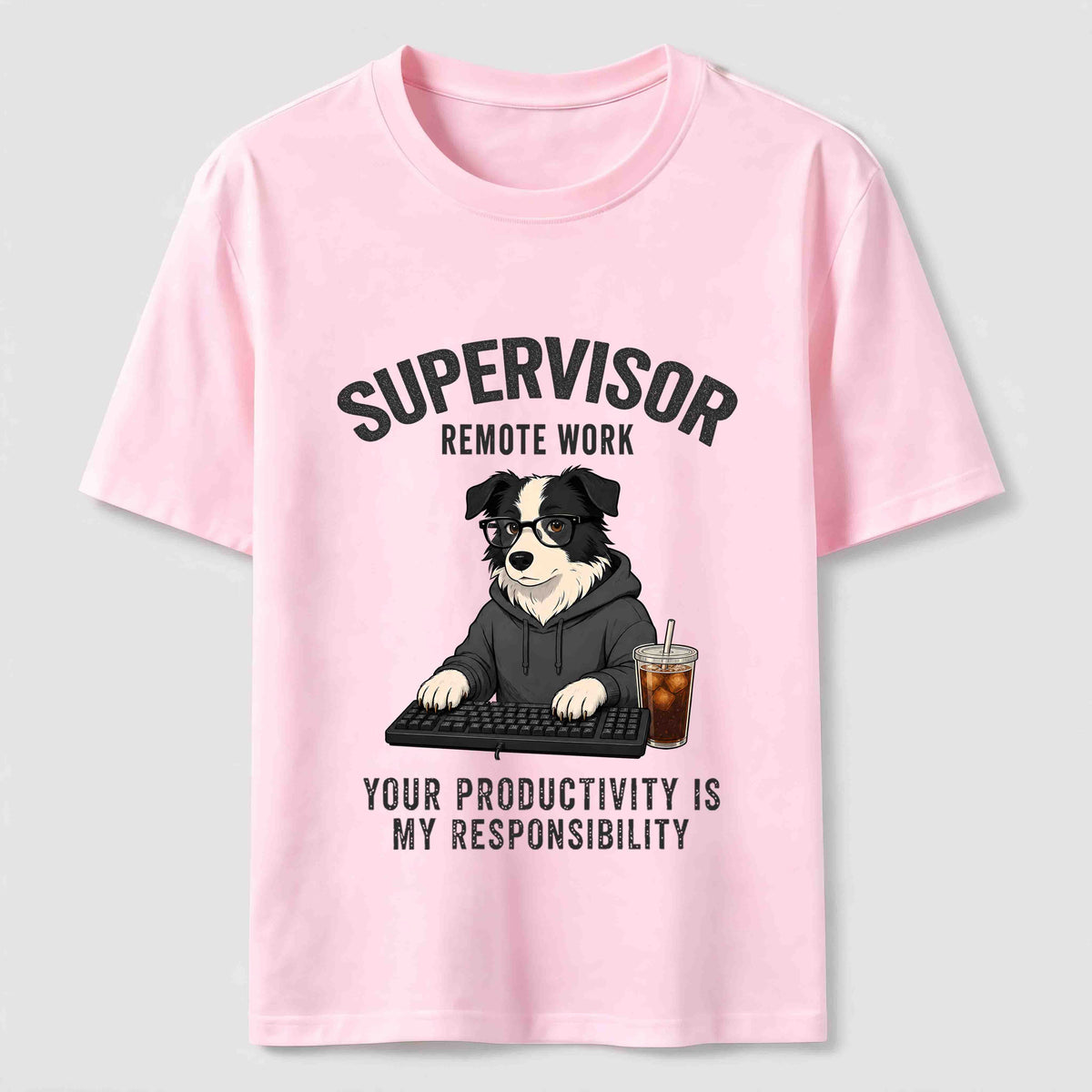 PetTaxClub Remote Work Supervisor Border Collie Classic T-Shirt