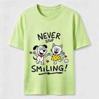 Never Stop Smiling Cat and Dog Classic T-Shirt