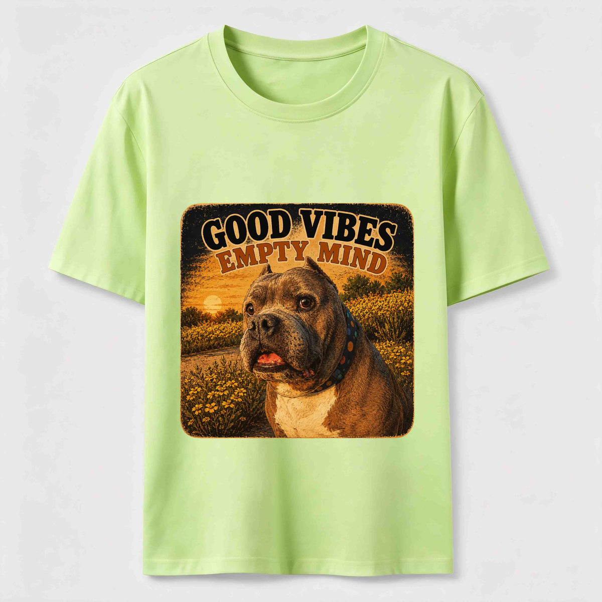 Good Vibes Empty Mind Bully Dog Classic T-Shirt