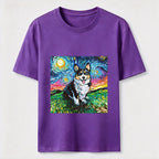 PetTaxClub Van Gogh Inspired Corgi Starry Night Classic T-Shirt