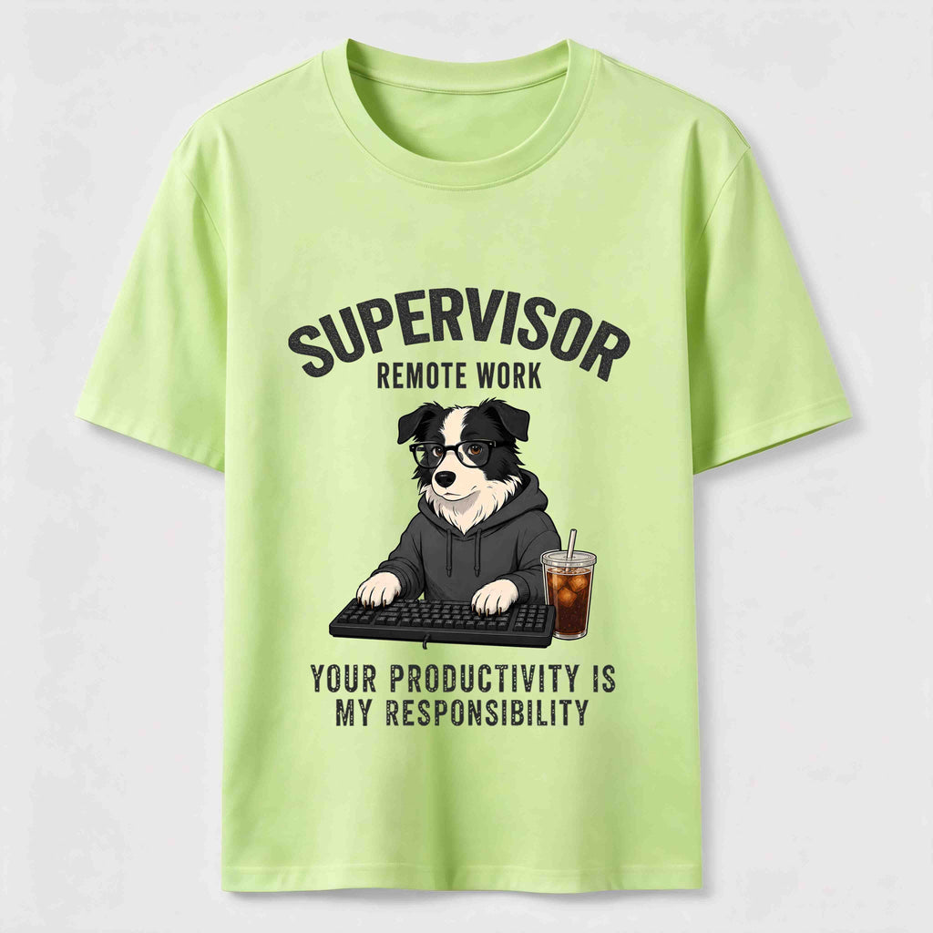 PetTaxClub Remote Work Supervisor Border Collie Classic T-Shirt