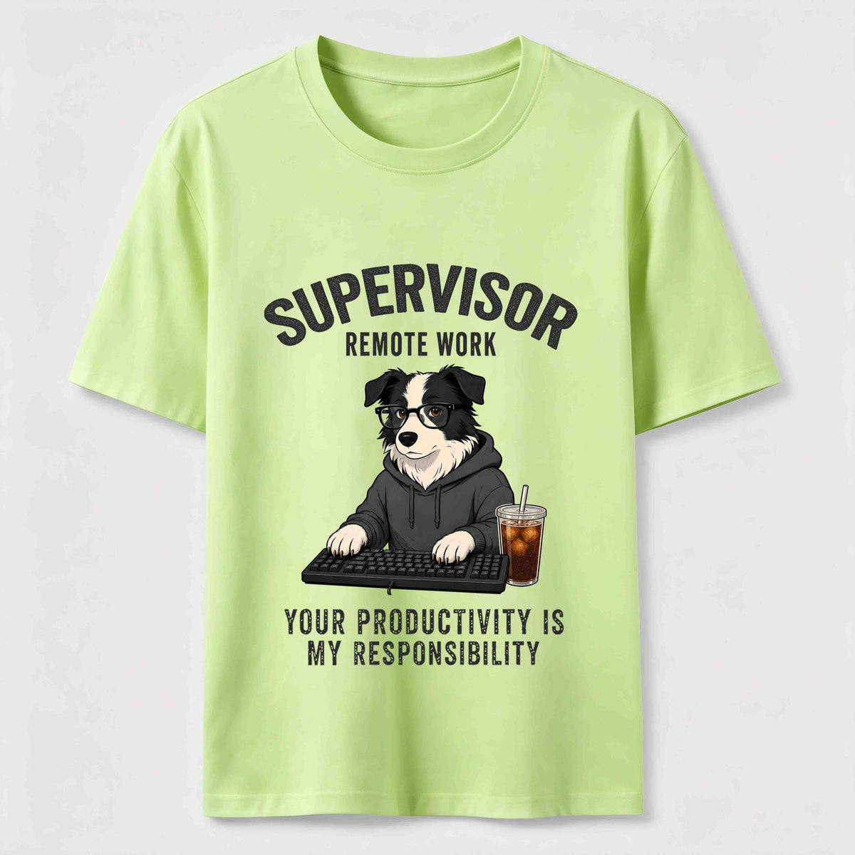 PetTaxClub Remote Work Supervisor Border Collie Classic T-Shirt