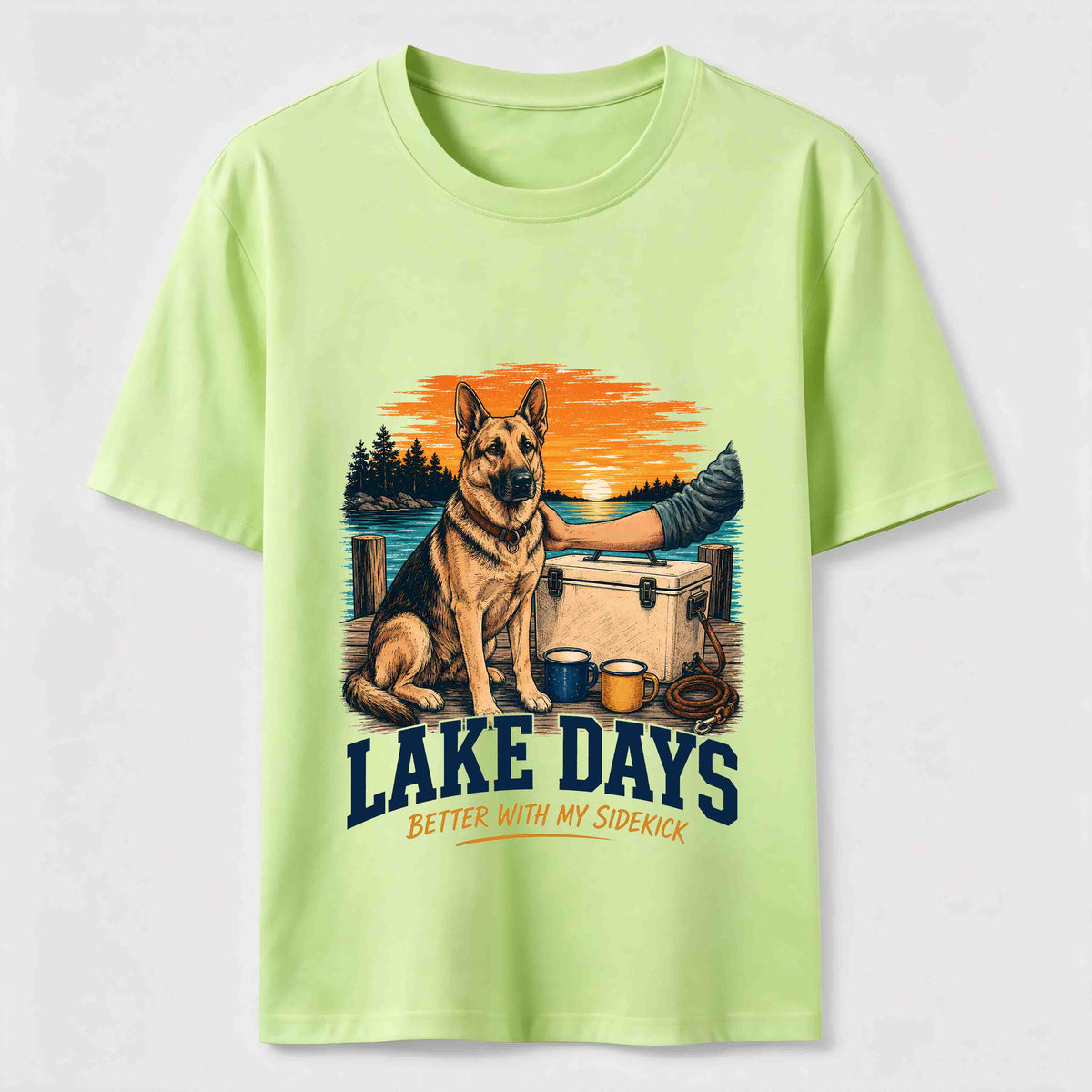 PetTaxClub Lake Days German Shepherd Sidekick Classic T-Shirt