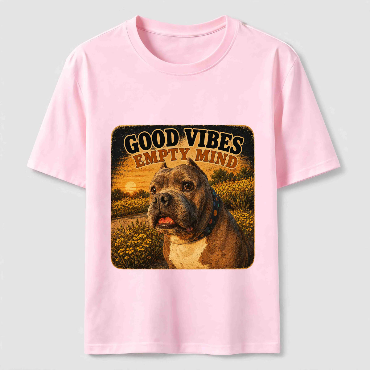 Good Vibes Empty Mind Bully Dog Classic T-Shirt