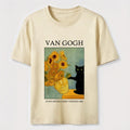 PetTaxClub Van Gogh Sunflowers Black Cat Classic T-Shirt